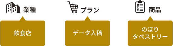 飲食店・データ入稿でのぼりとタペストリーをご注文
