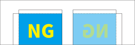 塗り足しが不足しているデータのイメージ画像