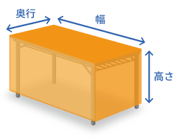 テーブルクロスの縦幅・横幅