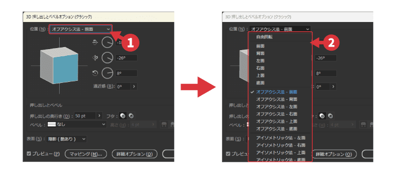 立体の向きを決める