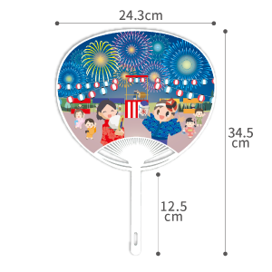片面既製絵柄うちわのサイズ