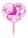 ハート型うちわ