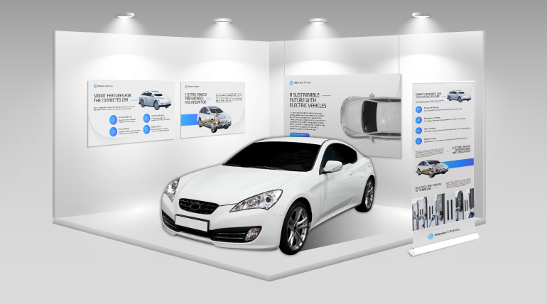 ブース装飾（グレー）