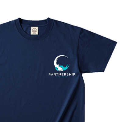 企業ノベルティTシャツのロゴデザイン例2