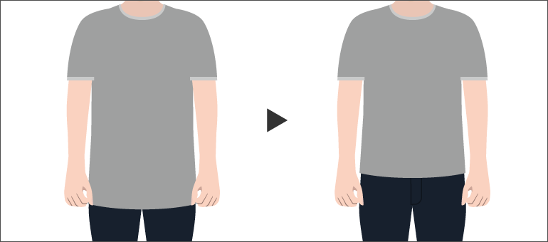 Tシャツの裾上げ