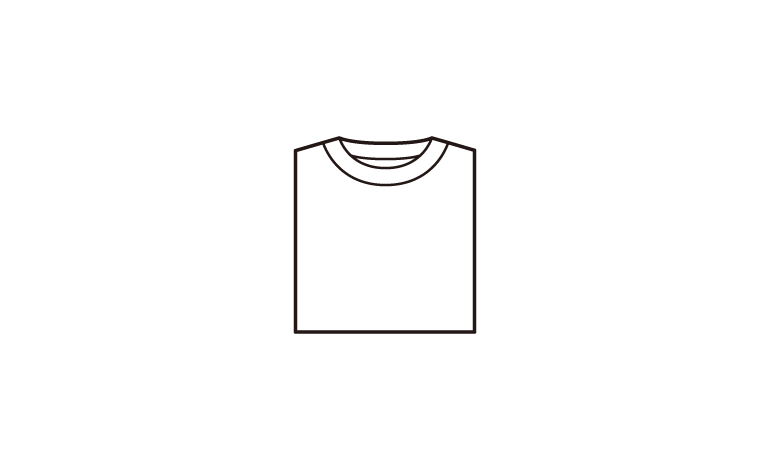 Tシャツを表向きにし完成