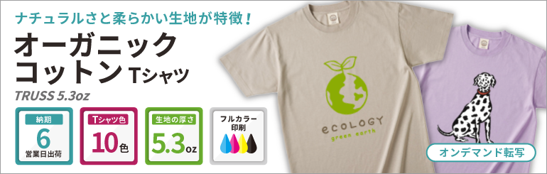 TRUSS 5.3oz オーガニックコットンTシャツ