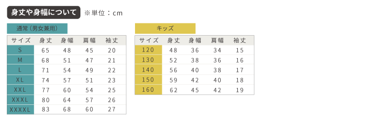 サイズ表