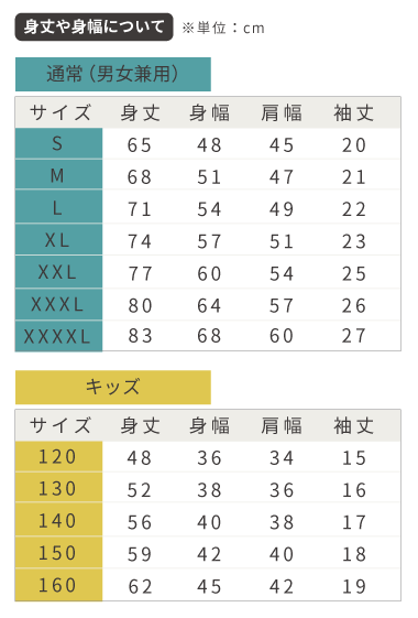 サイズ表