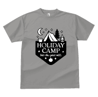 「HOLIDAY CAMP」ロゴがプリントされたデザイン