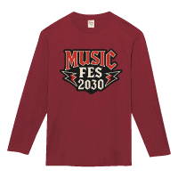 「MUSIC FES 2030」イベントロゴがプリントされたデザイン