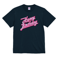 スタイリッシュに「happy Birthday」と書かれたデザイン