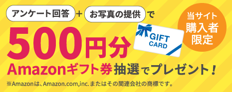 アンケート回答でギフト券プレゼント中！アンケートの回答はこちら