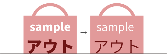 アウトライン化されていないデータのスクリーンショット