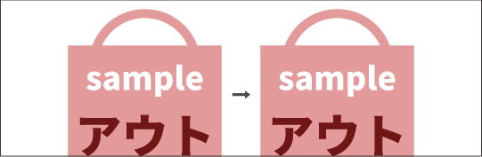アウトライン化されたデータのスクリーンショット