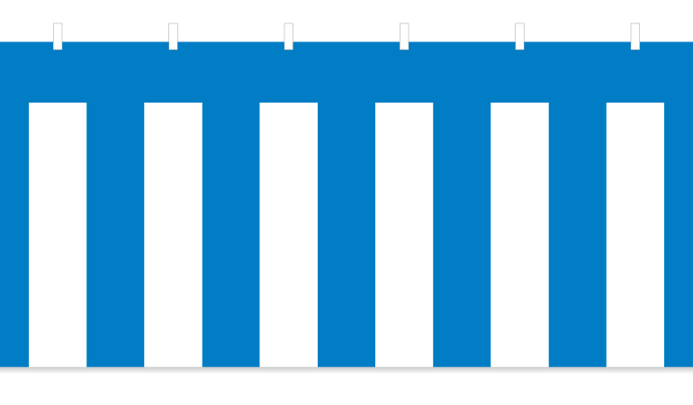 青白幕のデザイン例