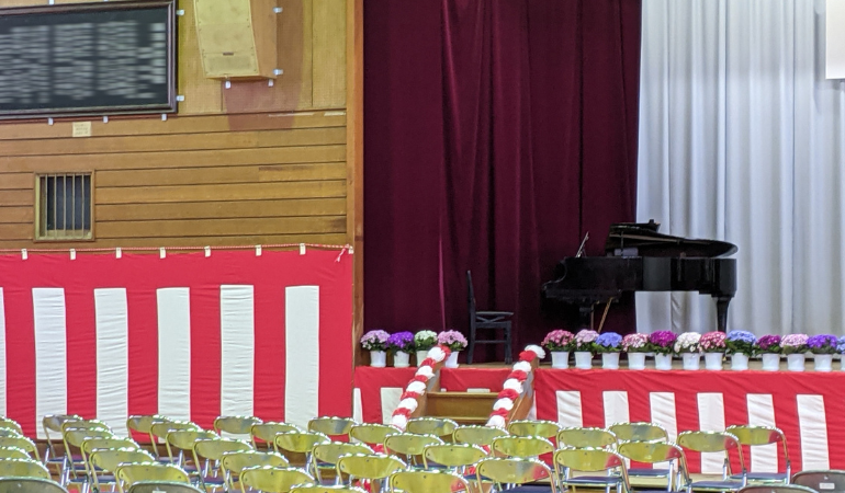 紅白幕学校行事での使用例