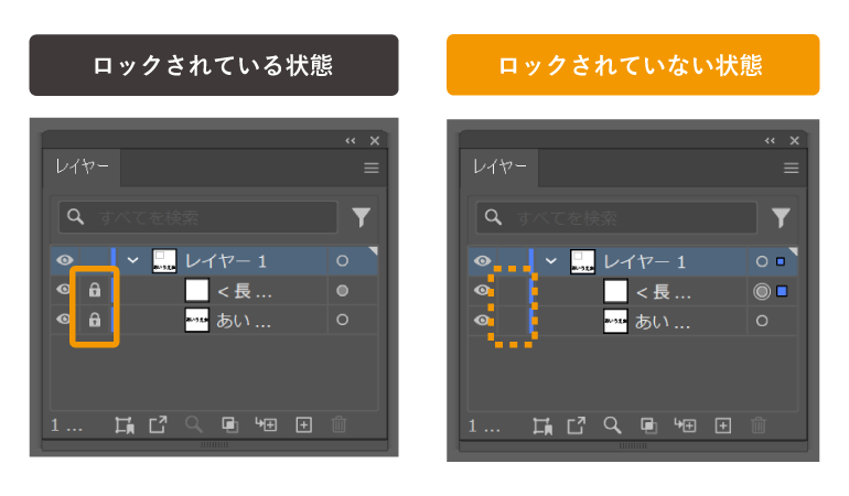 すべてのレイヤーとオブジェクトのロックを解除する
