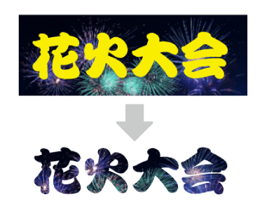 クリッピングマスクを使った文字のくり抜き