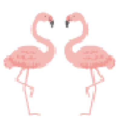 画質が悪いフラミンゴのイラスト