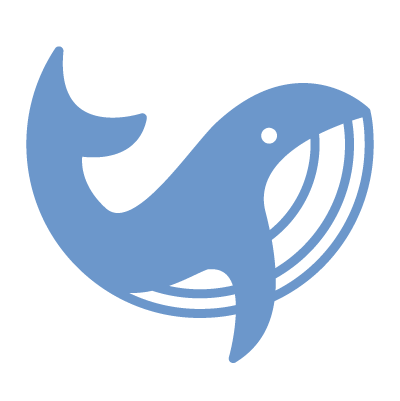 トレース済みの魚のロゴ